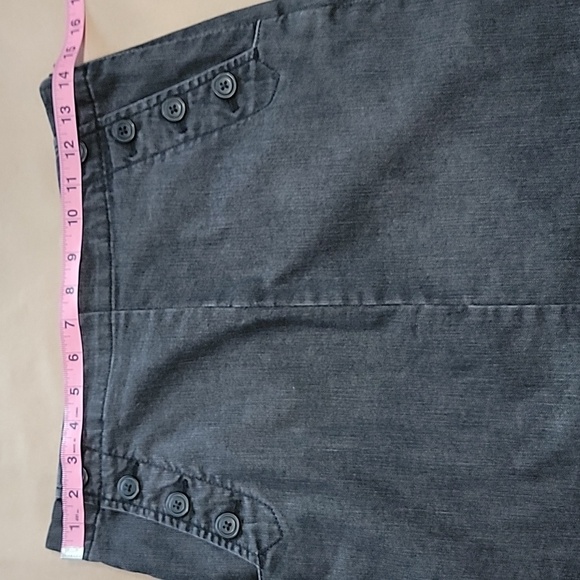 Gap Size 2 Washed Black / Gray Stretch Denim Sailor Button Pencil Skirt - Picture 3 of 8